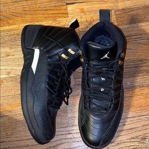 Nike Air Jordan 12 Retro Blk/Wht Blk-Mtllc Sz 14